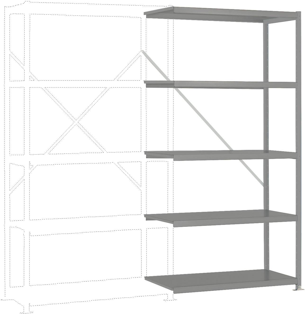 Manuflex RP1153.9006 Polc ráépíthető modul (Sz x Ma x Mé) 1000 x 2000 x 500 mm Acél padló