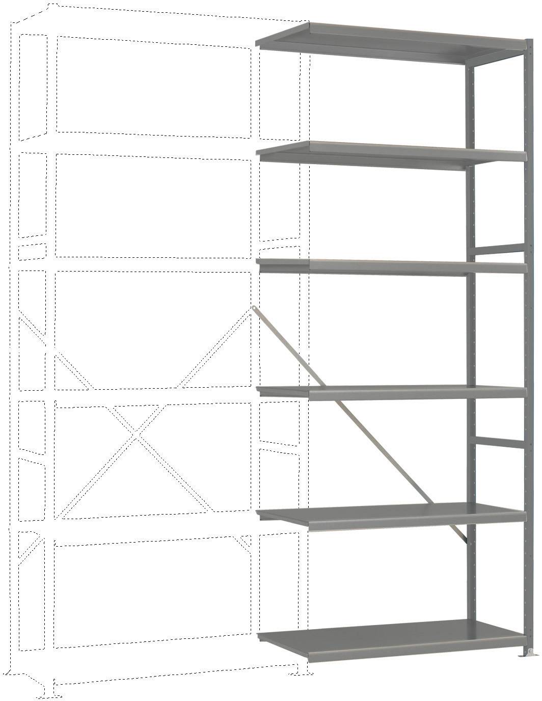 Manuflex RP1354.9006 Polc ráépíthető modul (Sz x Ma x Mé) 1000 x 2500 x 600 mm Acél padló