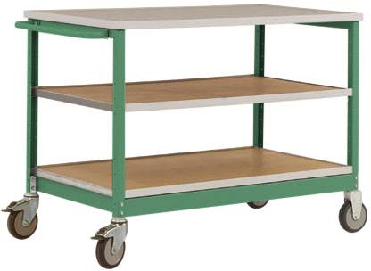 Manuflex MW2002.6011 Mobil munkapad (Sz x Ma x Mé) 1135 x 810 x 590 mm Rezedazöld (RAL 6011)