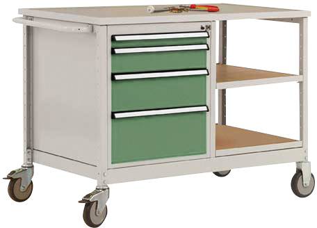 Manuflex MW2001.6011 Mobil munkapad Rezedazöld (RAL 6011)
