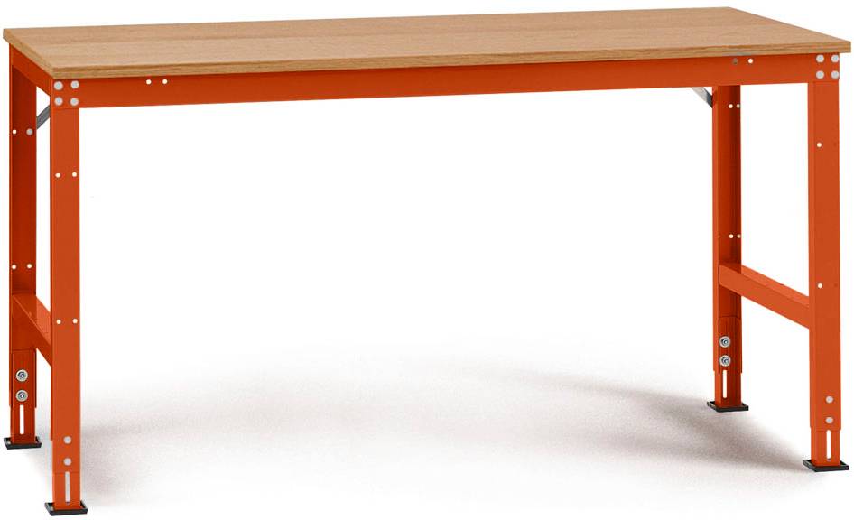 Manuflex AU4035.2001 Működő alaplap UNIVERSAL szabvány multiplex tetővel, Szélesség magasság = 1250 x 800 x 760-870 mm Pirosas narancs (RAL 2001)