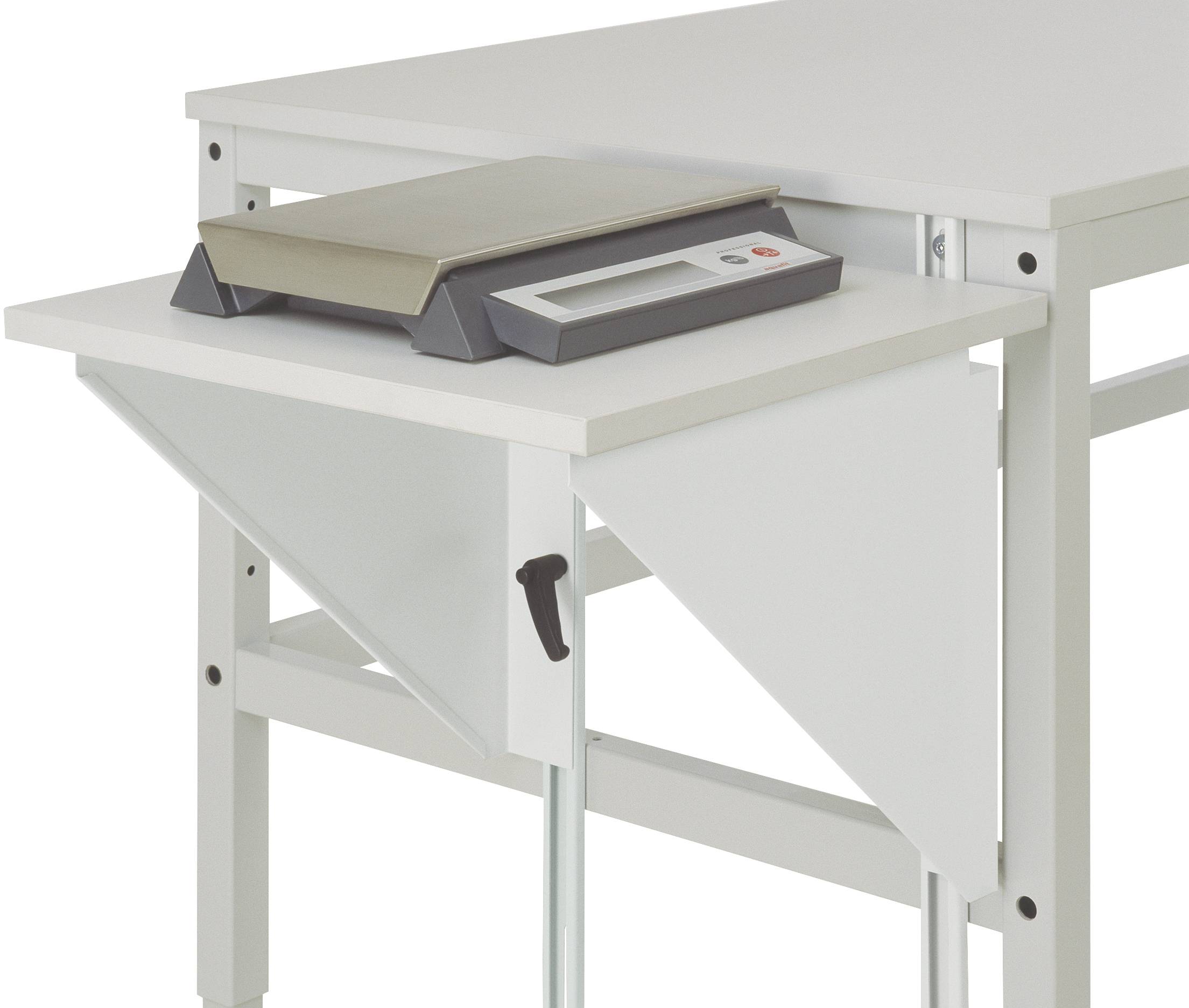 Manuflex AU0006.7035 Állítható magasságú asztali rögzítés munkaasztalokhoz és munkapadokhoz, szélesség x 500 x 1000 mm Élénk szürke (RAL 7035)
