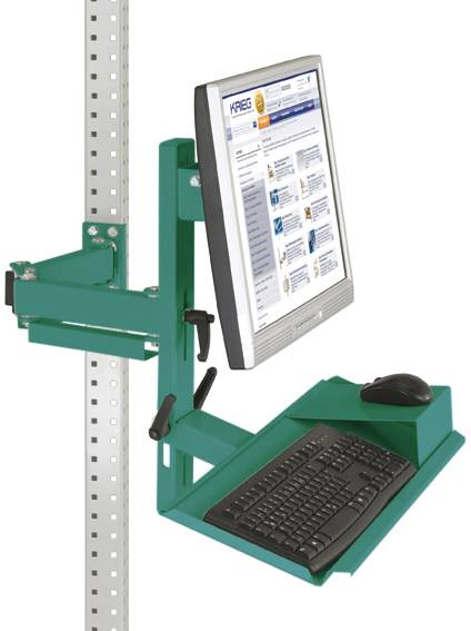 Manuflex ZB3627.0001 Ergonómikus monitor támogatás az UNIVERSAL és a PROFI számára billentyűzettel és egér felülettel, VESA adapter 75 mm-rel