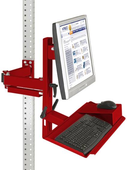 Manuflex ZB3627.3003 Ergonómikus monitor támogatás az UNIVERSAL és a PROFI számára billentyűzettel és egér felülettel, VESA adapter 75 mm-rel