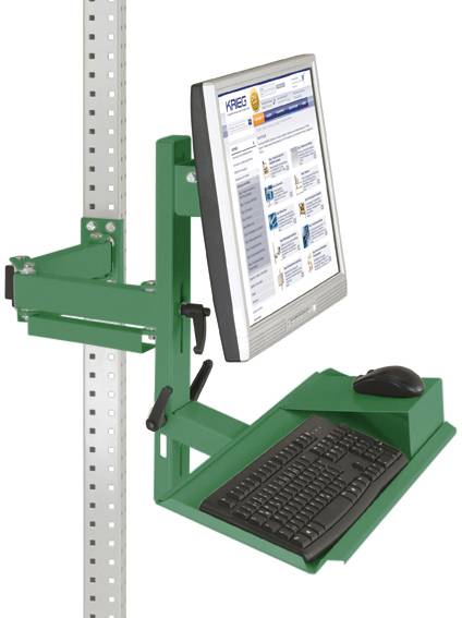 Manuflex ZB3628.6011 Ergonómikus monitor támogatás az UNIVERSAL és a PROFI számára billentyűzettel és egérfelülettel, VESA adapter 100 mm-rel