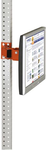Manuflex ZB3629.2001 Monitor-támogatás az UNIVERSAL és a PROFI számára 80 mm-es kettős csatlakozással, 75 mm-es VESA adapterrel, vörös narancssárga színben RAL