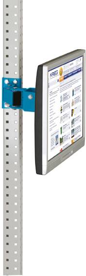 Manuflex ZB3629.5012 Monitor-támogatás az UNIVERSAL és a PROFI számára, 80 mm-es kettős csatlakozással, VESA adapterrel, 75 mm, világoskék RAL 5012-rel
