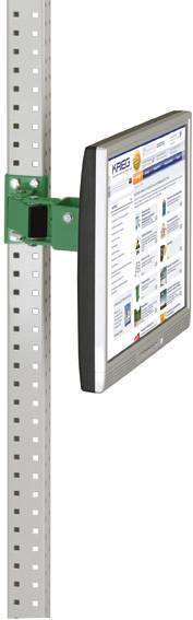 Manuflex ZB3630.6011 Monitor-támogatás az UNIVERSAL és a PROFI számára 80 mm-es kettős csatlakozással, VESA adapter 100 mm-rel, zöld színű RAL 6011