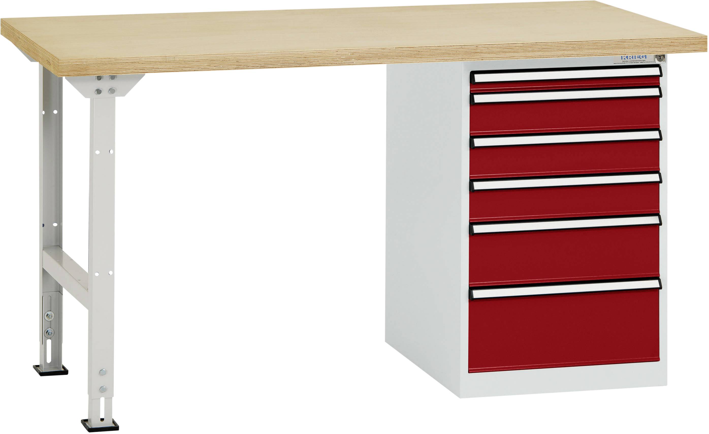 Manuflex WC5088.3003 Munkapad rendszer Rubinvörös