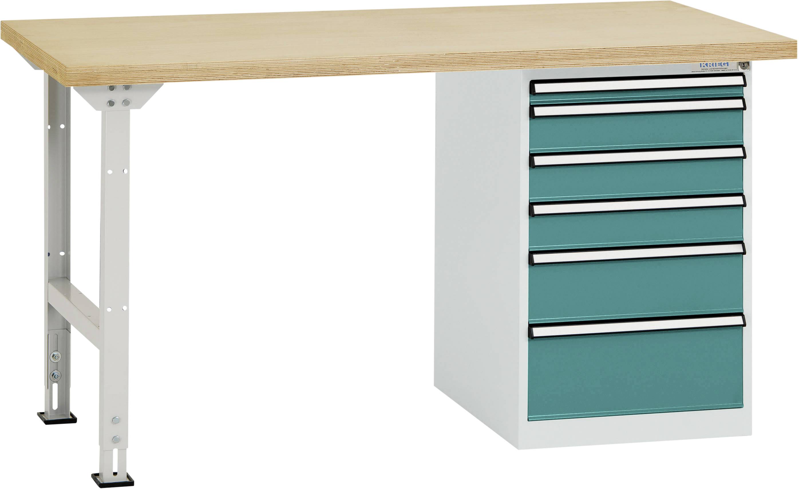 Manuflex WC5088.5021 Munkapad rendszer Vízkék