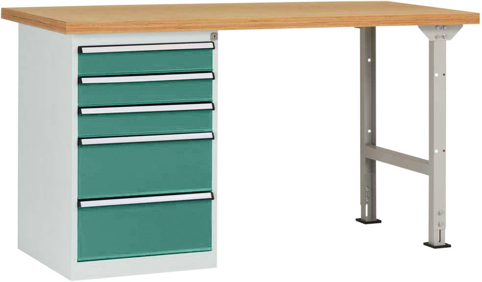 Manuflex WC5114.0001 Munkapad rendszer Szürke, Zöld