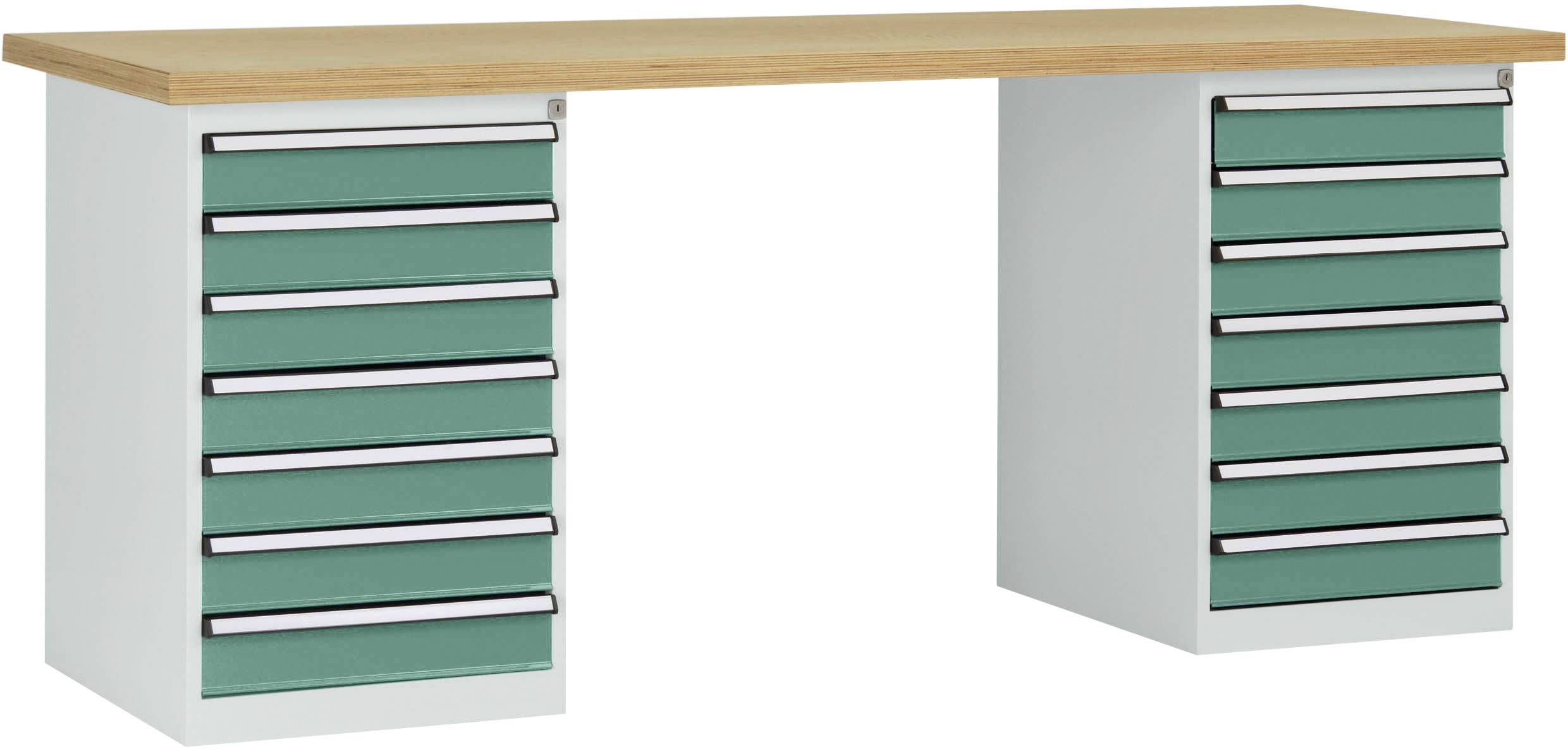 Manuflex WC5126.0001 Munkapad rendszer Szürke, Zöld