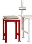 Manuflex AS0071.3003 Speciális oldalsó asztal PACKPOOL műanyag lemezzel, szélesség nagysága = 500 x 600 x 722-1022 mm