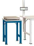 Manuflex AS0071.5007 Speciális oldalsó asztal PACKPOOL műanyag lemezzel, szélesség nagysága = 500 x 600 x 722-1022 mm