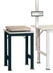 Manuflex AS0061.7016 Speciális oldalsó asztal PACKPOOL műanyag lemezzel, szélesség nagysága = 500 x 600 x 722-1022 mm