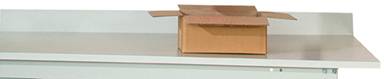 Manuflex AS1233.7035 A hátsó fali galéria világosszürke RAL 7035 típusú csomagolóasztalokhoz, Sz xxxH = 2000 x 1,5 x 100 mm