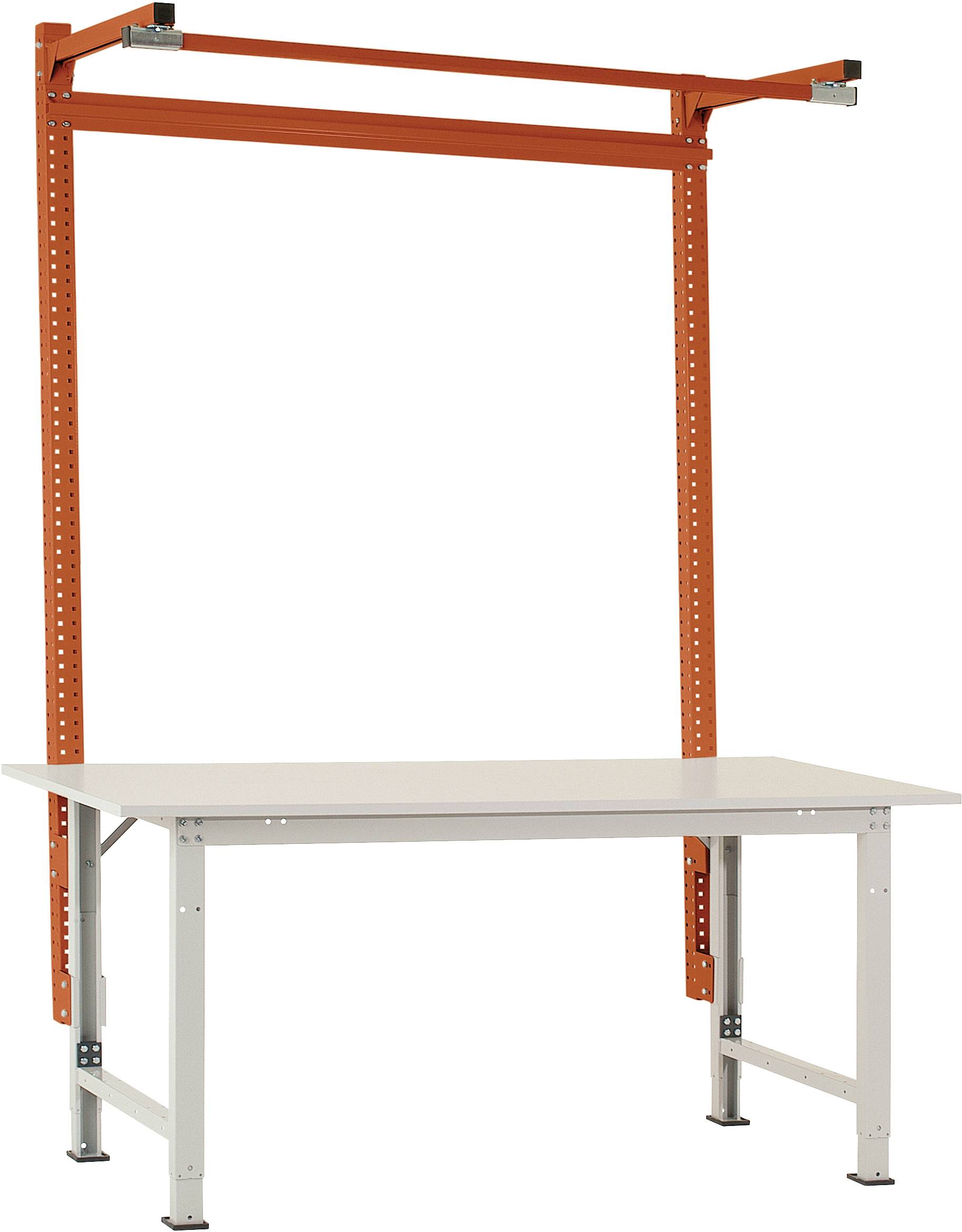 Manuflex AS1613.2001 RAL 2001 vörös narancssárga támasztékkal ellátott építési portál a PACKPOOL Spezial számára, 1750 mm szélességgel