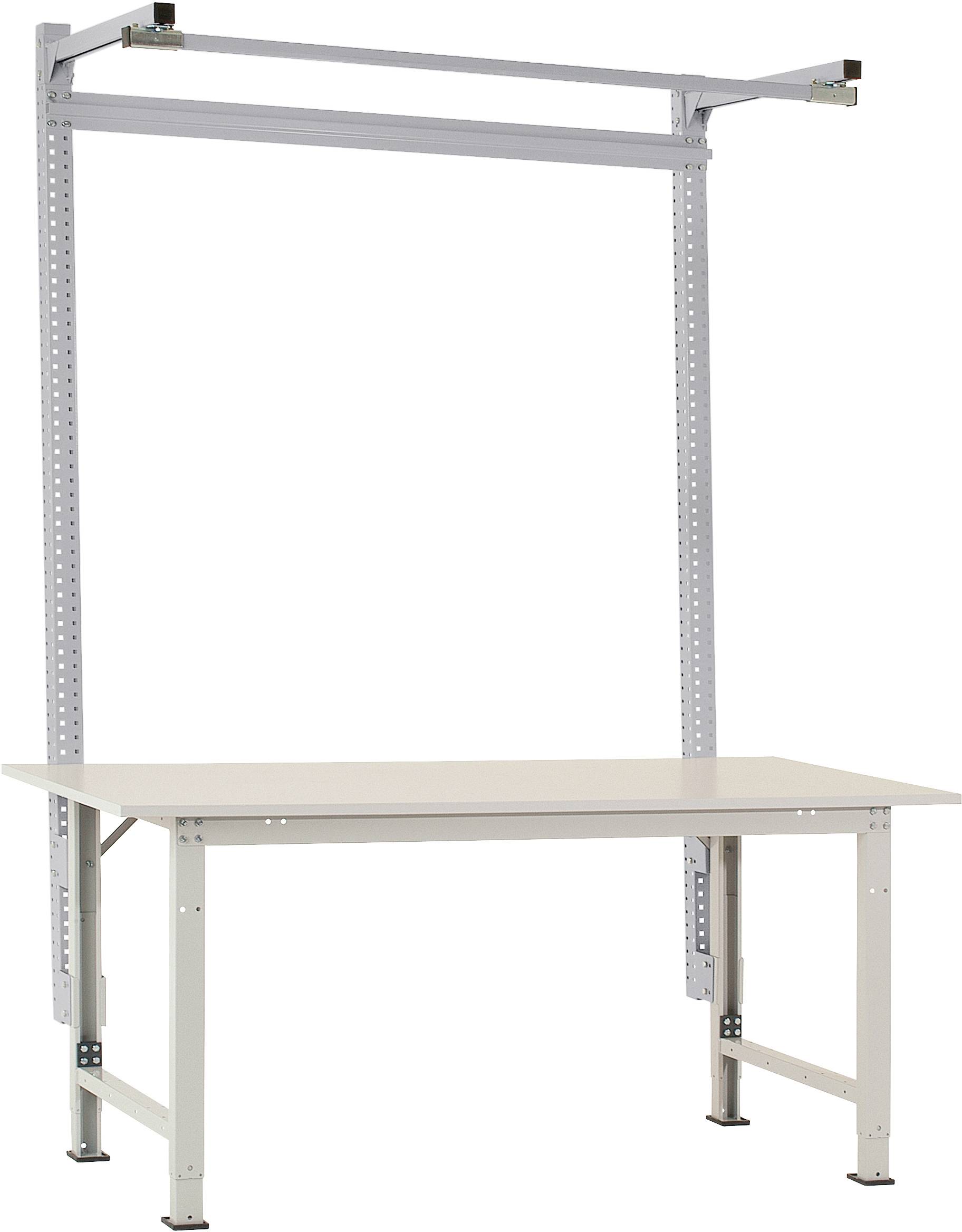 Manuflex AS1621.9006 Építőportál alumínium ezüst tartóval, hasonló a RAL 9006-hoz, a PACKPOOL szabványhoz, 2000 mm szélességgel