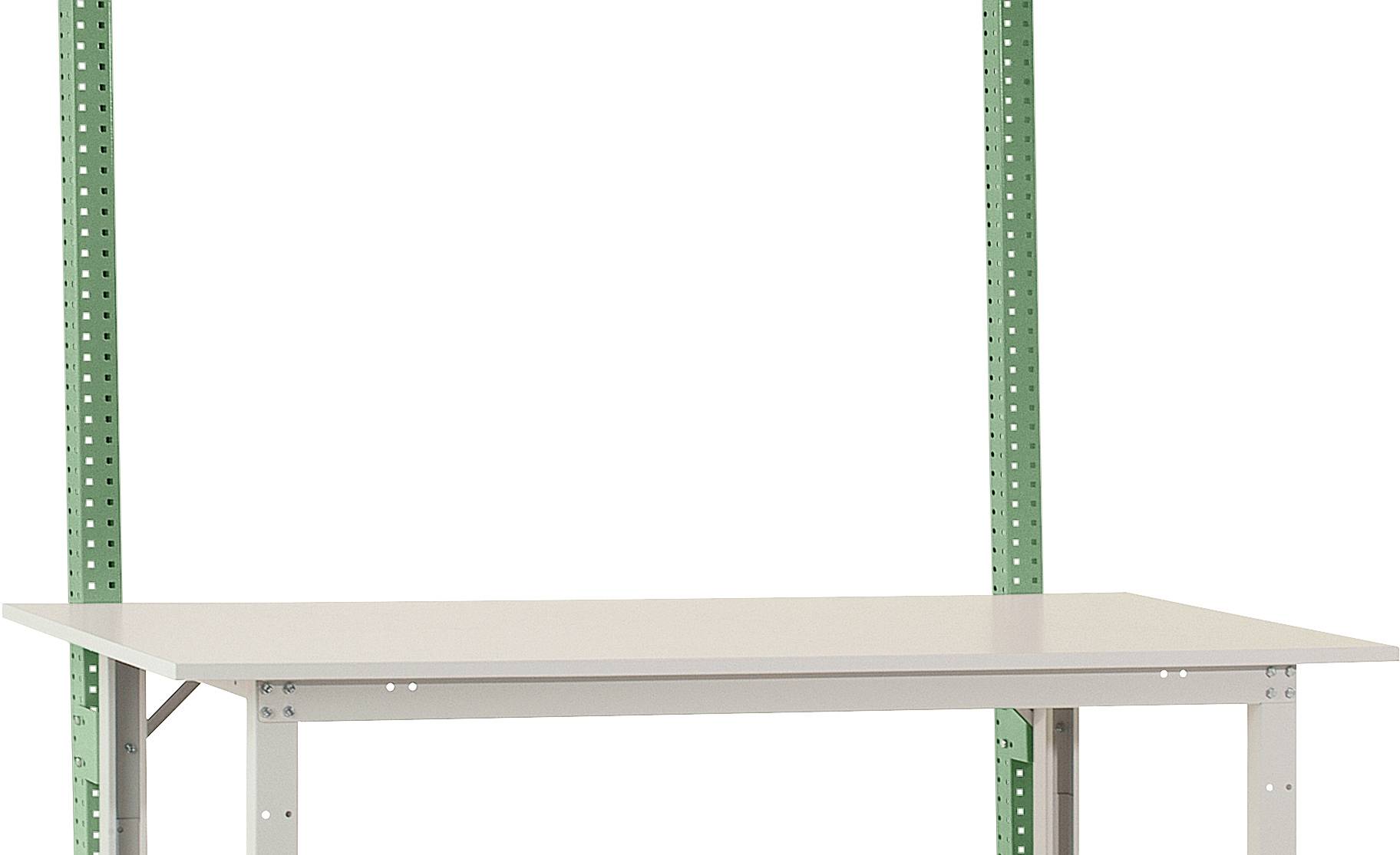 Manuflex AS1663.6011 Az oszlopok zöld színű RAL 6011 redeszkában jelennek meg az összes PACKPOOL speciális csomagolóasztalhoz, használható magasság 600 mm