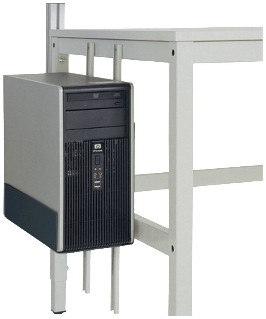 Manuflex ZB3607.7016 CPU tartó antracitban RAL 7016, szélesség nagysága = 180–250 x 450 x 290 mm