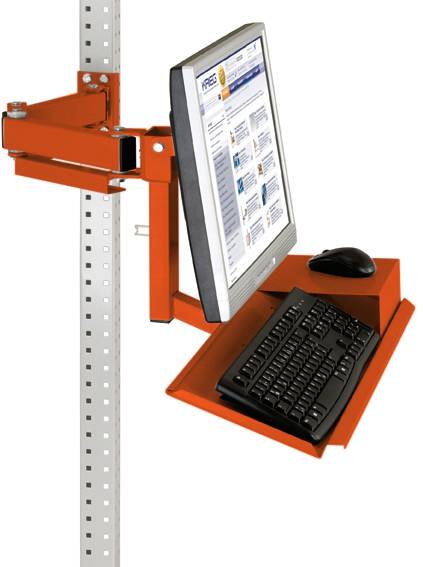 Manuflex ZB3625.2001 Normál monitor-támogatás az UNIVERSAL és a PROFI számára billentyűzet- és egérfelülettel, 75 mm-es VESA adapterrel