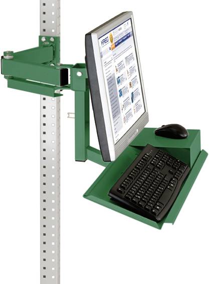 Manuflex ZB3625.6011 Normál monitor-támogatás az UNIVERSAL és a PROFI számára billentyűzet- és egérfelülettel, 75 mm-es VESA adapterrel