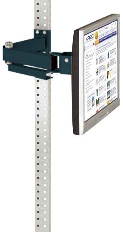 Manuflex ZB3639.7016 Monitor-támogatás az UNIVERSAL és a PROFI számára 500 mm-es kettős csatlakozással, VESA adapter 100 mm-rel, antracitban RAL 7016