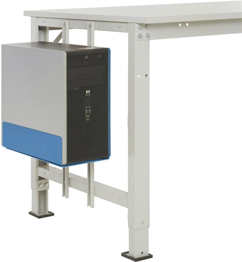 Manuflex LZ3590.5012 ESD ESD CPU tartó világoskékben RAL 5012, szélesség nagysága = 180–250 x 450 x 290 mm