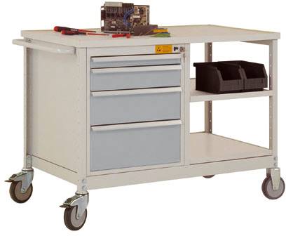 Manuflex LW1002.9006 Mobil munkapad Alumínium ezüst