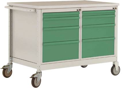 Manuflex LW1004.5021 Mobil munkapad (Sz x Ma x Mé) 1135 x 780 x 590 mm Vízkék