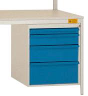 Manuflex LD4832.5007 ESD ESD háztartó, használható magasság 500 mm, 4 fiókkal