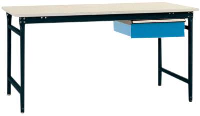 Manuflex BB5251.7016 Komplett BASIS oldalsó asztal melamin tetején + egy fiókkal, Szélesség x magasság: 1500 x 800 x 780 mm Antracit