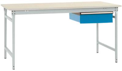 Manuflex BB5237.7035 Komplett BASIS oldalsó asztal műanyag lemezzel + egyszemélyes fiókkal, SzxxxH: 1000 x 800 x 780 mm Élénk szürke (RAL 7035)