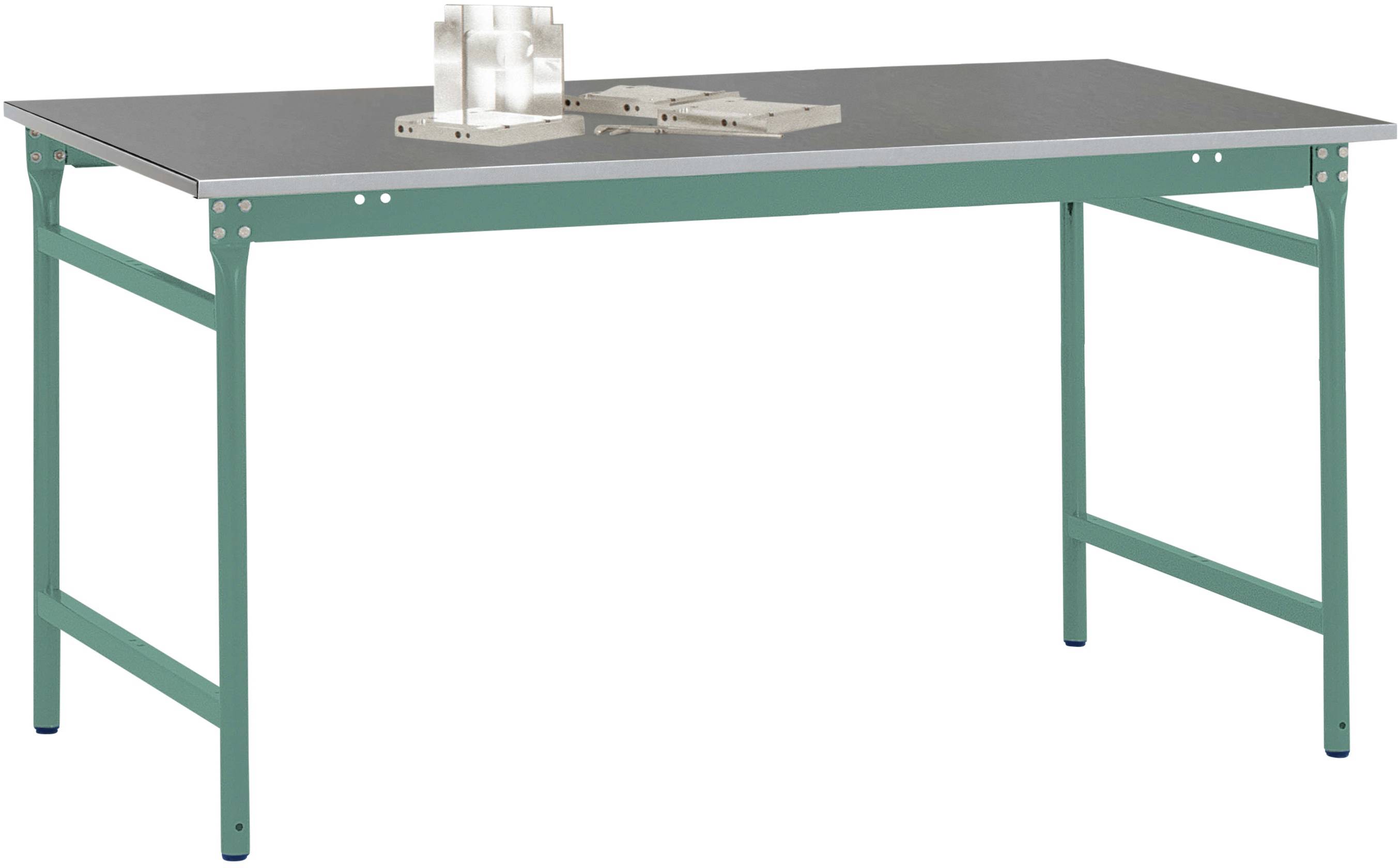 Manuflex BB3004.0001 Álló BASIS oldalsó asztal fémlemez tetején, szürke zöld színben, HF 0001, Szélesség x magasság: 750 x 500 x 780 mm Szürke, Zöld