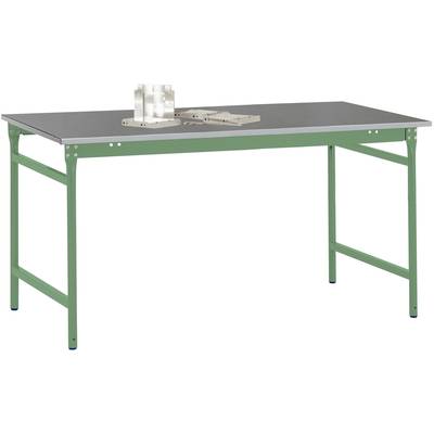   Manuflex  BB3024.6011    Helyhez kötött BASIS oldalsó asztal fémlemez tetején, zöld színű RAL 6011, szélesség nagysága