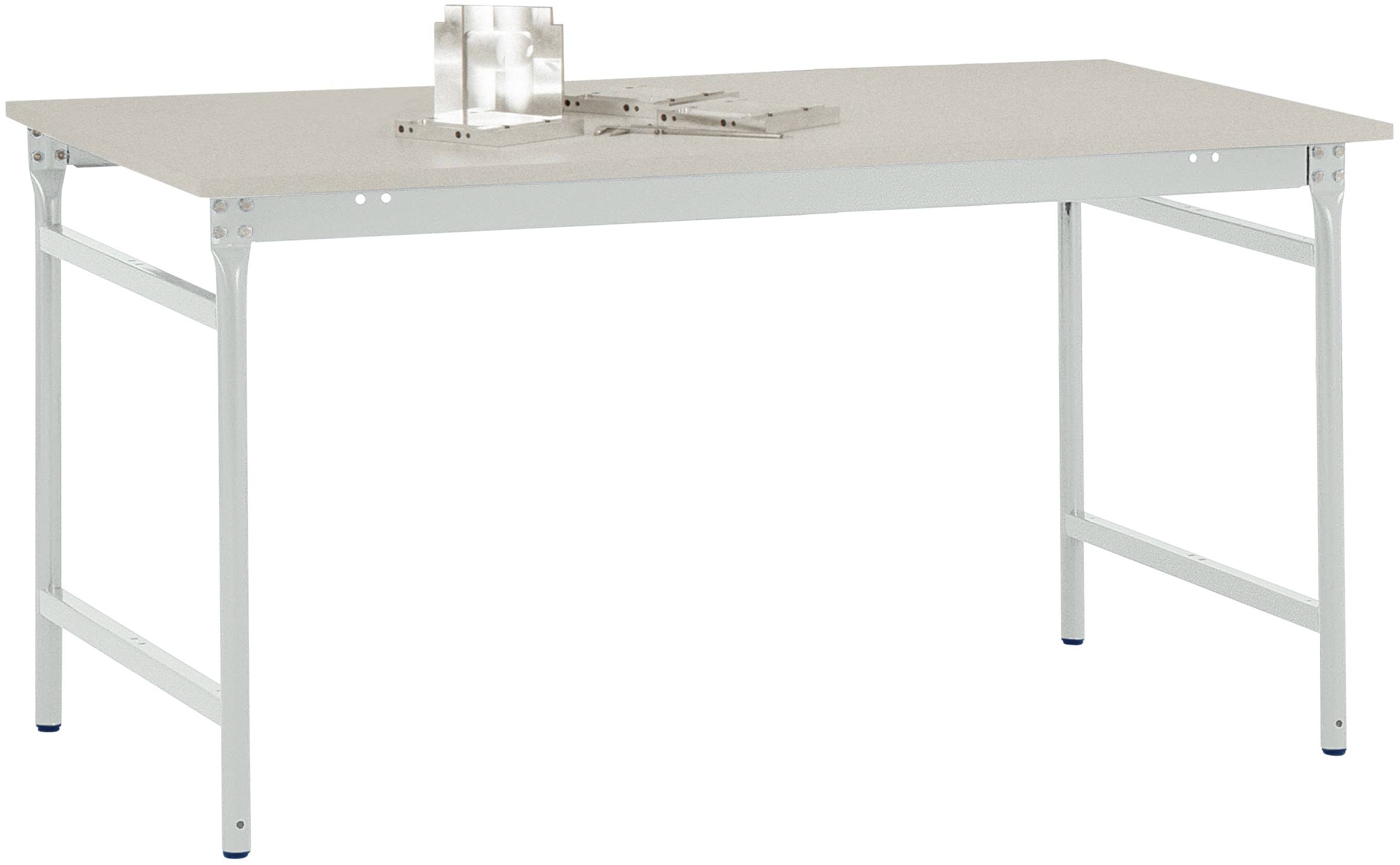 Manuflex BB3021.7035 Helyhez kötött BASIS oldalsó asztal melamin asztallaptal, világosszürke RAL 7035, SzxxxH: 1000 x 800 x 780 mm Élénk szürke (RAL 7035)