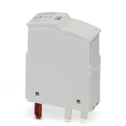 Egy fehér elektronikus ventilátor fordulatszám-szabályzó, téglalap alakú és kompakt, két csatlakozóval alul, szellőztető rendszerekhez.
