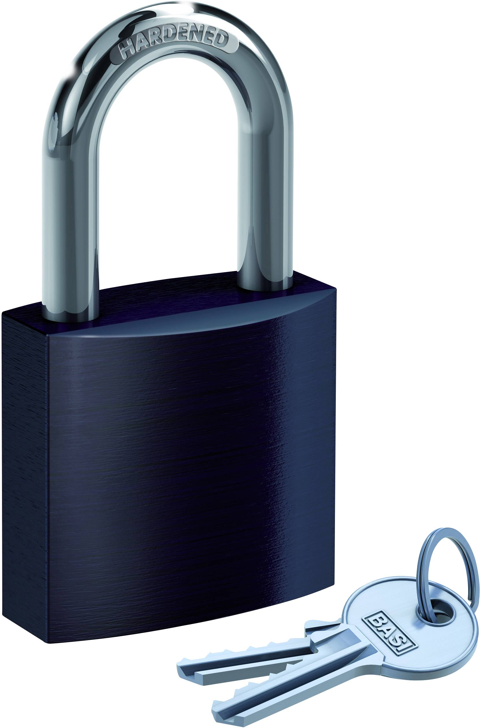 Egy kék fémlakatpár, két hozzátartozó kulccsal.