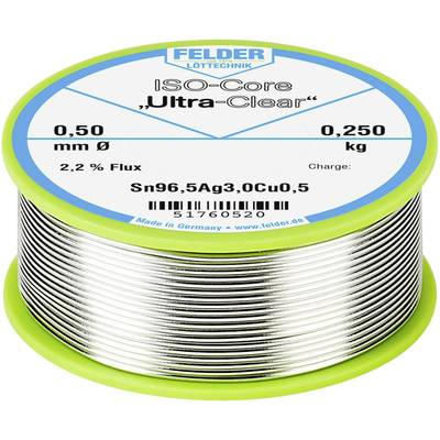Felder ISO-Core "Ultra Clear" SAC305 Forrasztóón Tekercs Sn96,5Ag3Cu0,5 0.250 kg 0.5 mm