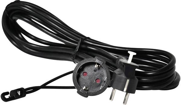 Easyout EO-780803 Áram Hosszabbítókábel  16 A Fekete 5.00 m H05VV-F 3G 1,5 mm²