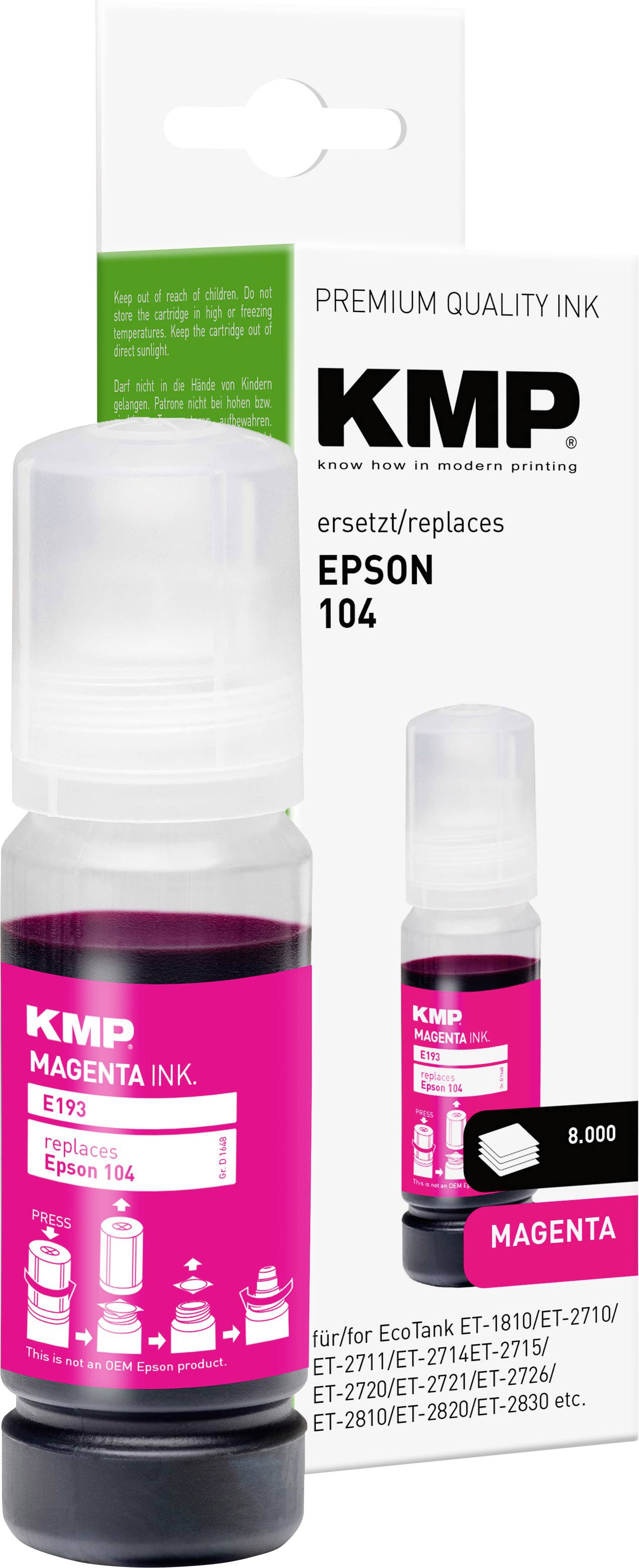Kmp E193 Cartouche D'encre 1 Pièce Compatible
