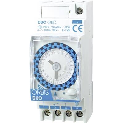 ORBIS Zeitschalttechnik DUO QRD 230 V Kalapsínes időkapcsoló óra Analóg  230 V/AC 