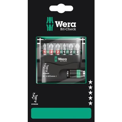 Wera Bit-Check 12 BiTorsion 1 SB 05136385001 Bit készlet  1/4" (6.3 mm) Bit tartóval