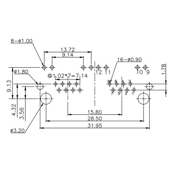 Weidmüller RJ45C5 R12U 1.7N4G/Y RL  2661430000 Alj   Pólusszám 16 Fekete 240 db