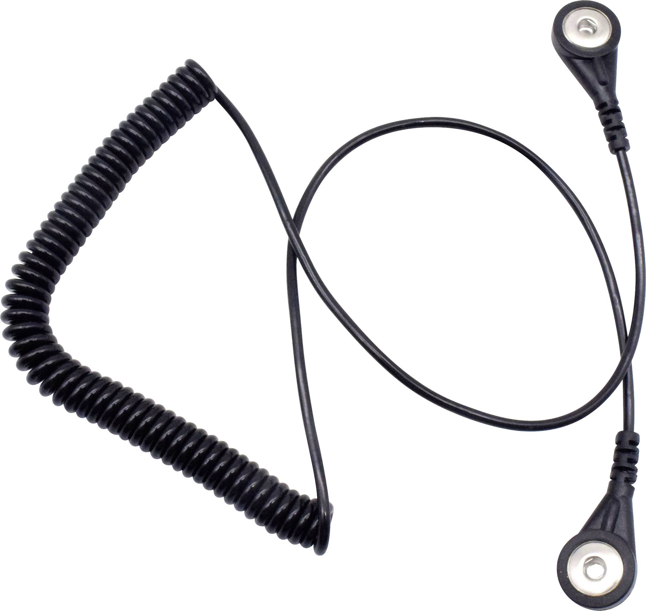 Quadrios ESD földelő kábel 1.80 m Nyomógomb, 4 mm