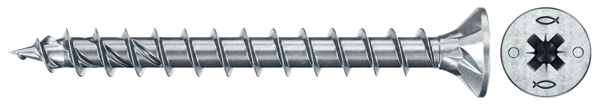 Fischer 670398 Power-Fast II CZF Szorítólemezes csavarok 5 mm 40 mm Kereszthornyú Pozidriv Acél Galvanikusan cinkezett 200 db