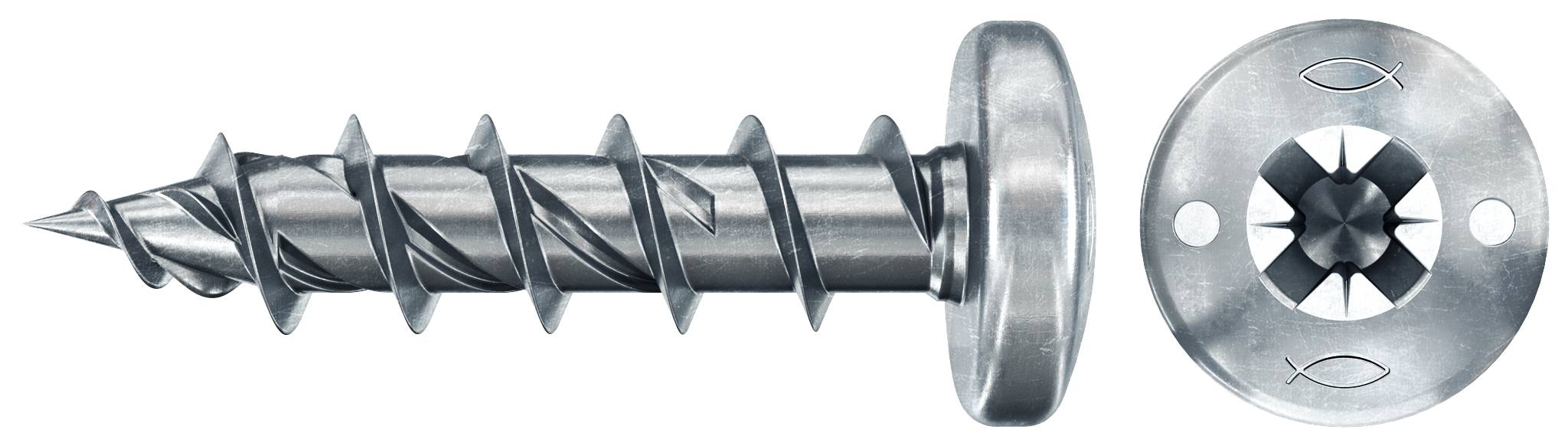 Fischer 670442 Power-Fast II Szorítólemezes csavarok 5 mm 16 mm Kereszthornyú Pozidriv Acél Galvanikusan cinkezett 200 db
