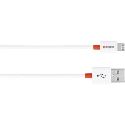 Skross Apple iPad/iPhone/iPod Csatlakozókábel [1x USB - 1x Apple Dock dugó Lightning] 2.00 m Fehér