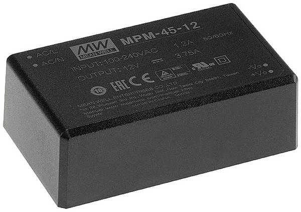 MEAN WELL MPM-45-24 AC/DC nyák tápegység 24 V/DC  45.1 W