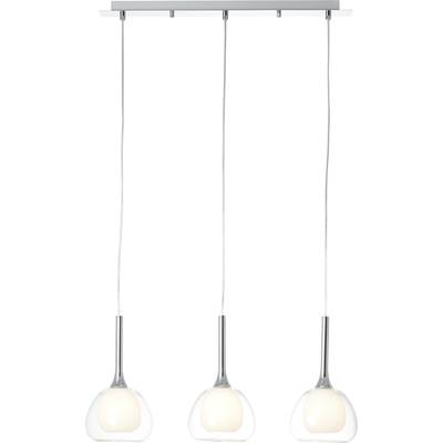 Brilliant Hadan 85573/15 Függőlámpa Energiatakarékos lámpa, LED E14  120 W Króm, Fehér, Átlátszó